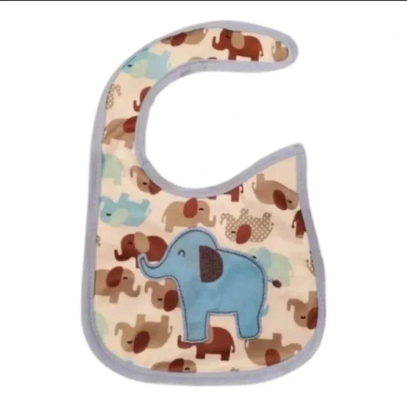 Baby Boy Gift Set Elephant Bib, Mittens, Socks Gift Set - Picture 3 of 6
